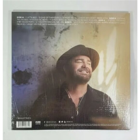 Lee Brice Hey World 2-LP ~ Exclusive Colored Vinyl (Sea Glass) ~ New/Sealed! - Picture 3 of 3